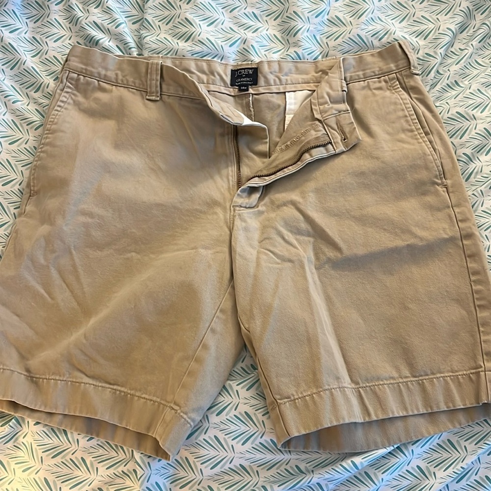 J. Crew Men's Khaki Tan Gramercy Chino Shorts sz 34W